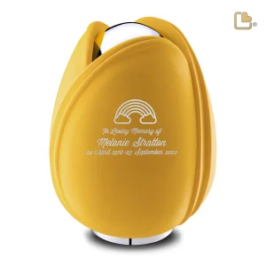 Tulip™ große Urne Tulpe Softcoat Gelb – Bild 4