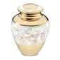 Mother of Pearl™ große Urne Perlmutt Gold