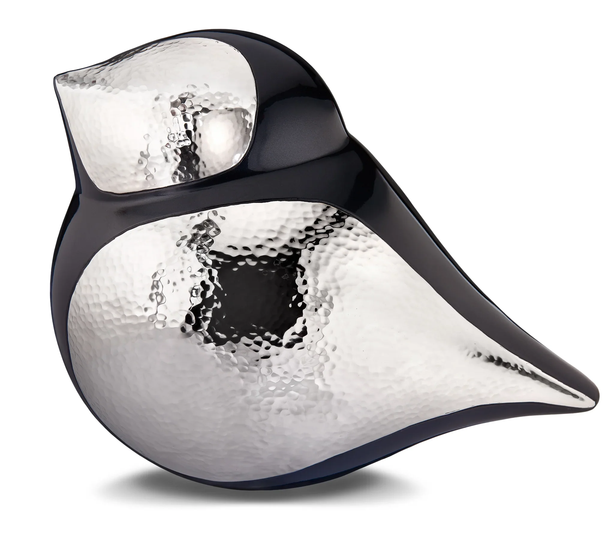 SoulBird™ große Urne Vogel Midnight & Silber (Vogelmännchen)