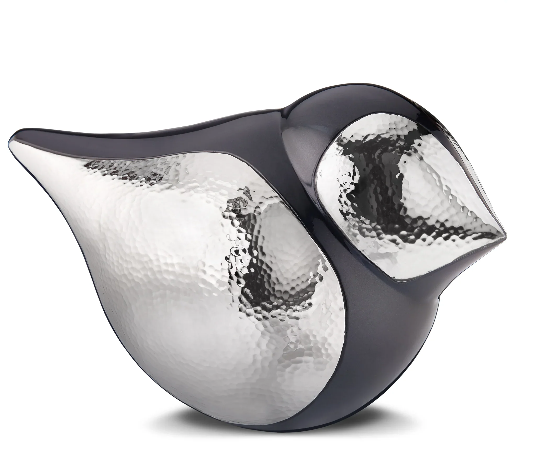 SoulBird™ große Urne Vogel Midnight & Silber (Vogelweibchen)