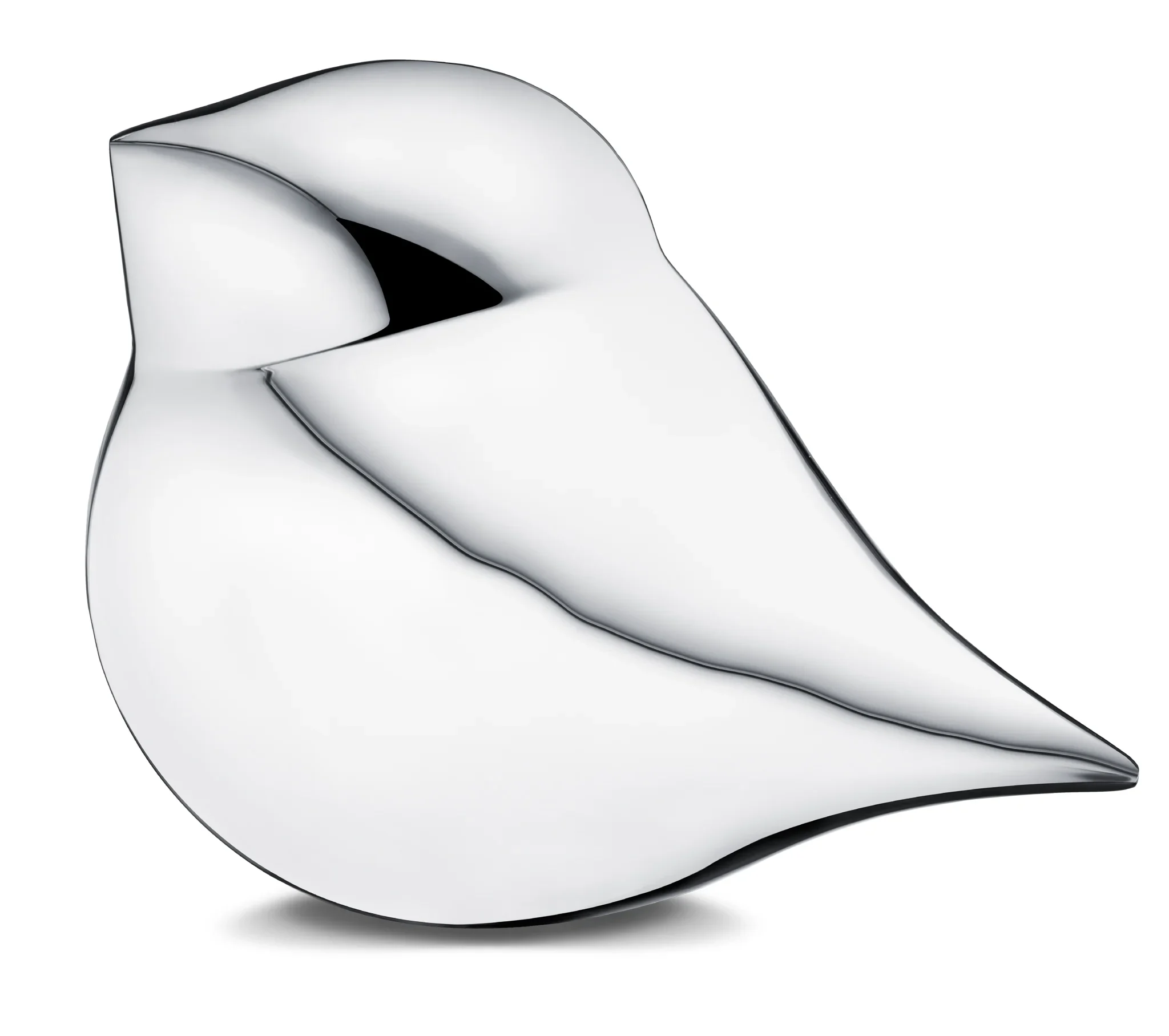 SoulBird™ große Urne Vogel poliertes Silber (Vogelmännchen)