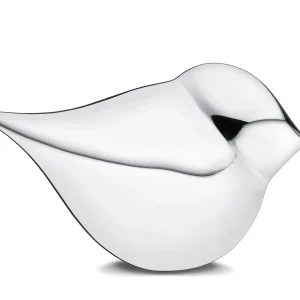 SoulBird™ große Urne Vogel poliertes Silber (Vogelweibchen)