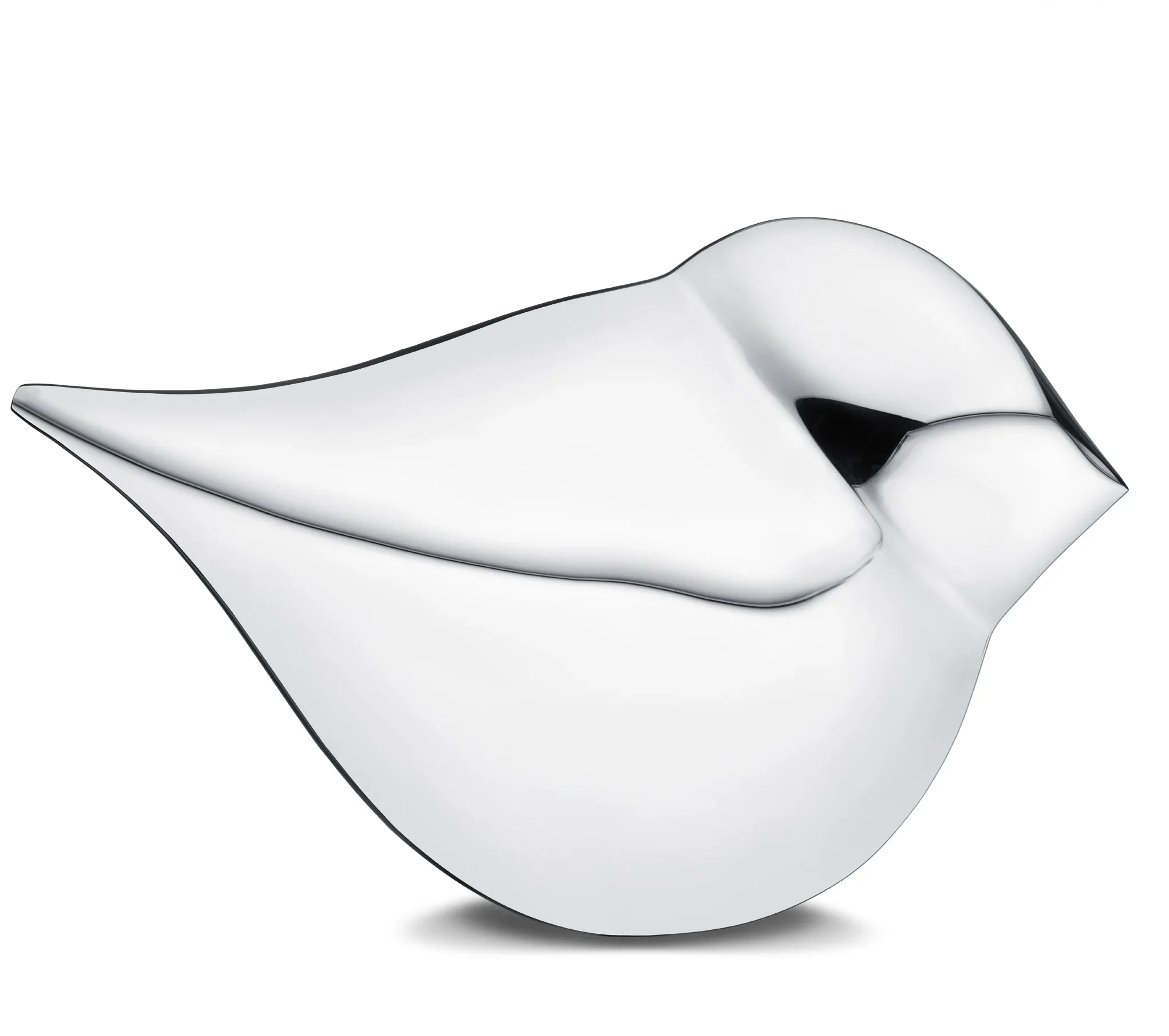 SoulBird™ große Urne Vogel poliertes Silber (Vogelweibchen)