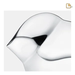 SoulBird™ große Urne Vogel poliertes Silber (Vogelweibchen) – Bild 6