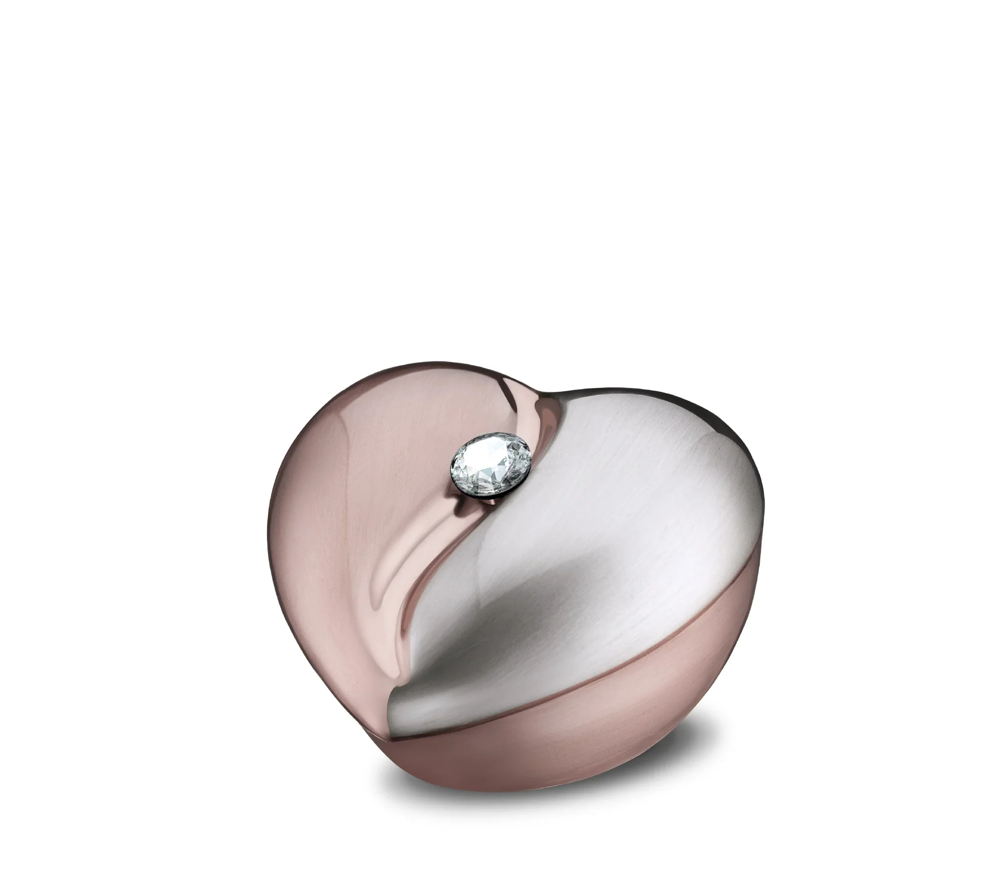 HeartFelt™ Mini-Urne Herz Roségold mit Kristall