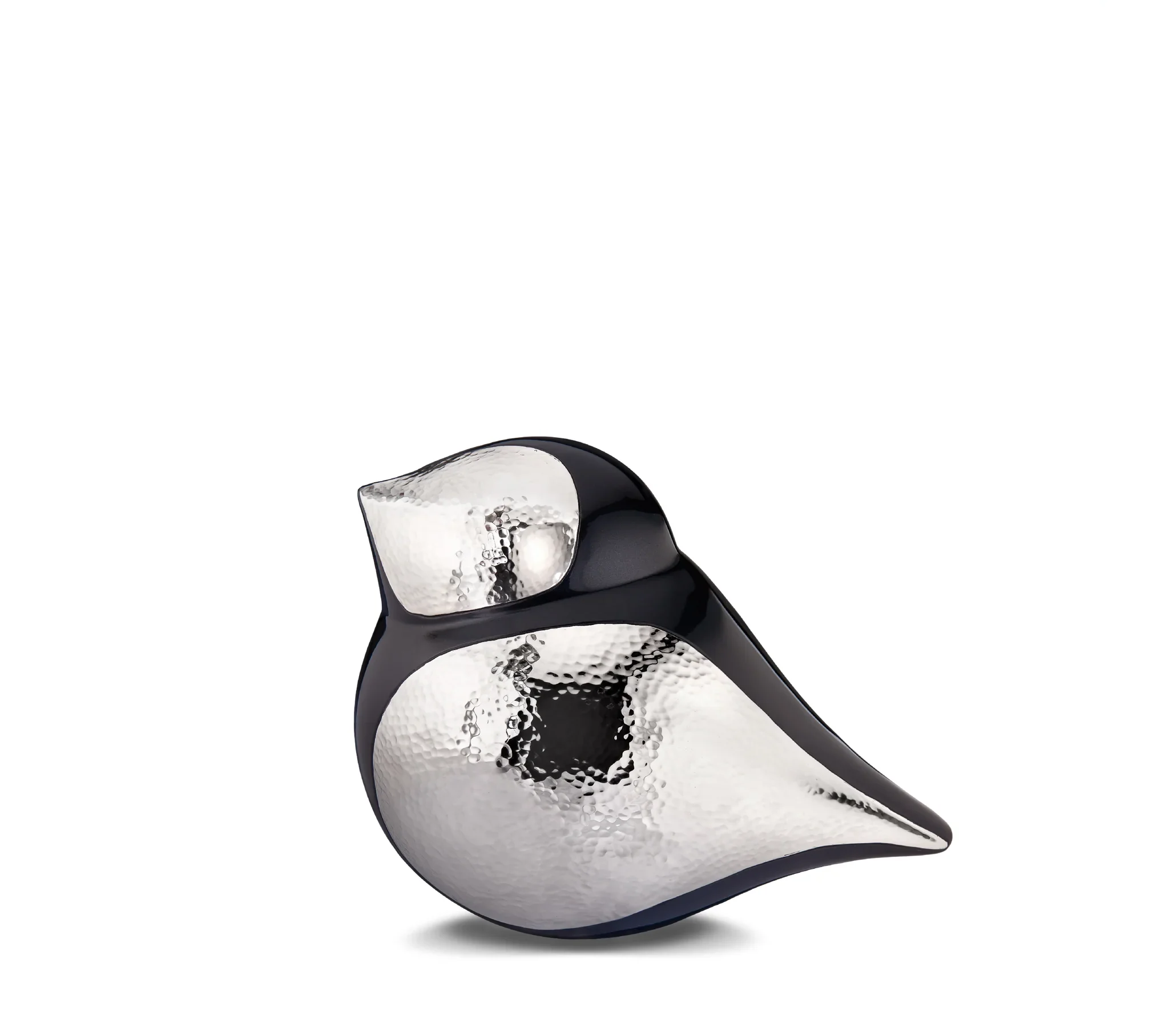 SoulBird™ Mini-Urne Vogel Midnight & Silber (Vogelmännchen)