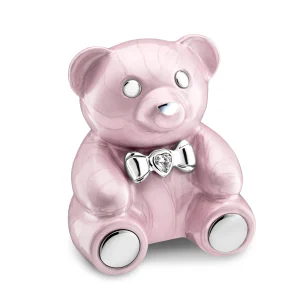 CuddleBear™ Kinderurne Teddybär Perlmuttrosa mit Kristall