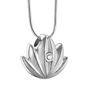 Lotus™ Asche Anhänger Silber mit Zirkonia Stein