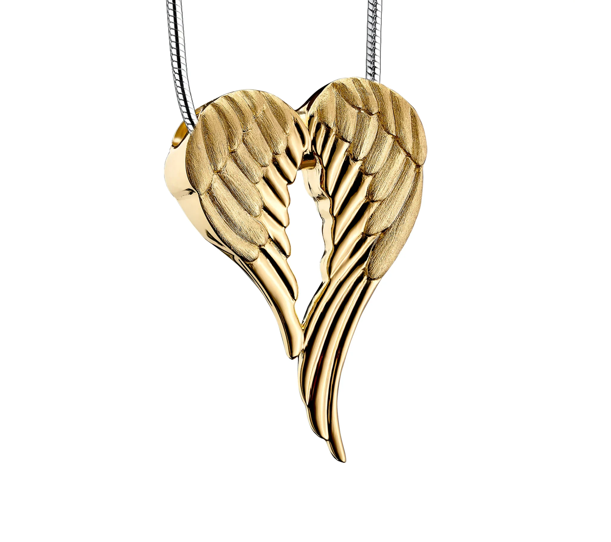 AngelWings™ Asche Anhänger vergoldet mit Halskette