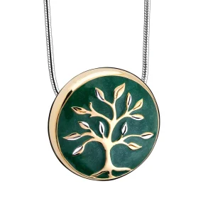 Tree of Love™ Baum des Lebens Asche Anhänger vergoldet mit Halskette