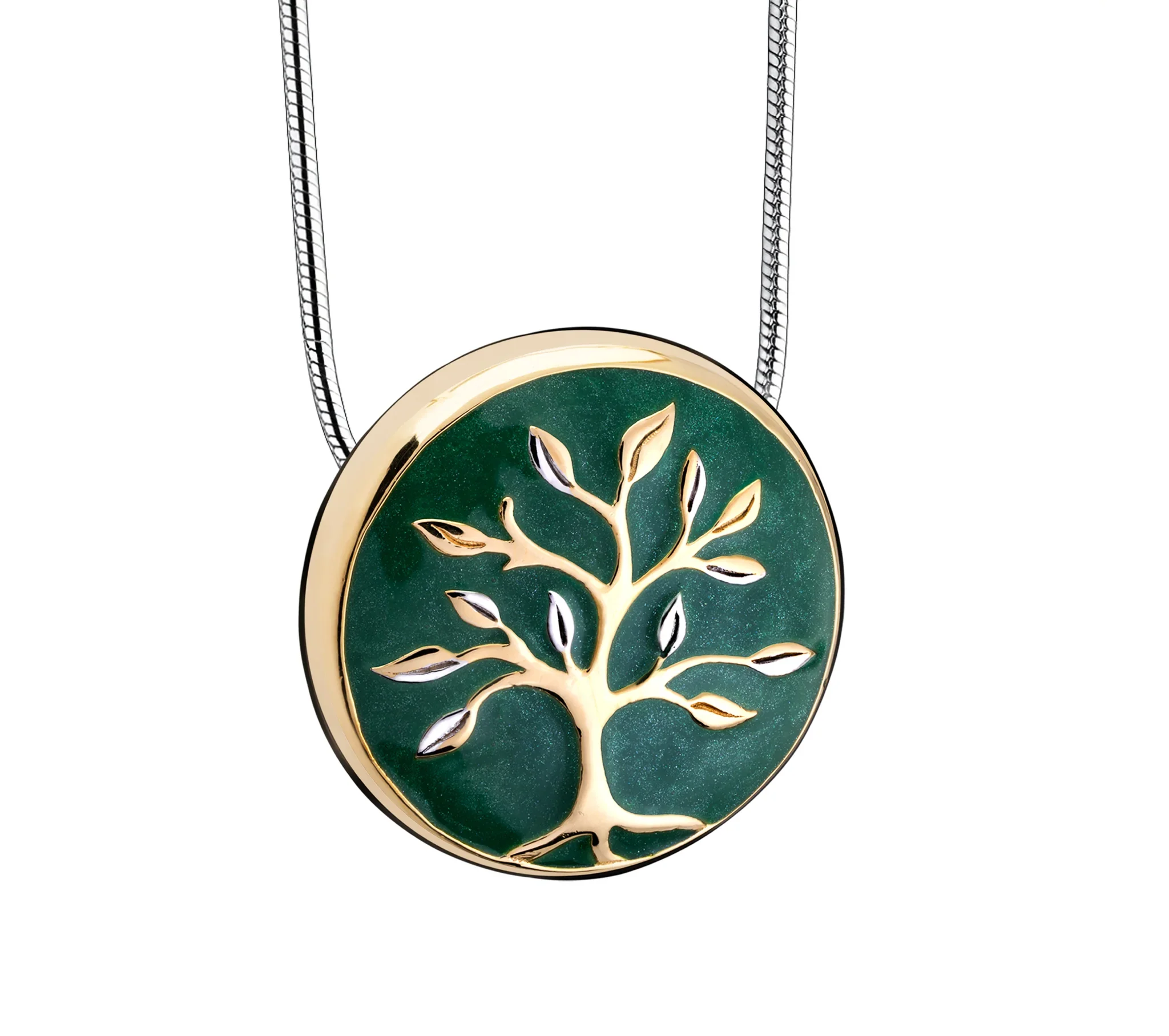 Tree of Love™ Baum des Lebens Asche Anhänger vergoldet mit Halskette