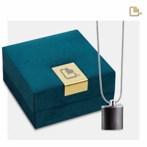 Flask™ Flasche Asche Anhänger Ruthenium & Silber mit Halskette – Bild 5