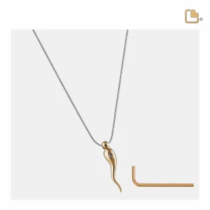 ItalianHorn™ Asche Anhänger vergoldet mit Halskette – Bild 3