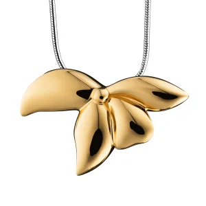 Orchid™ Orchidee Asche Anhänger vergoldet mit Halskette