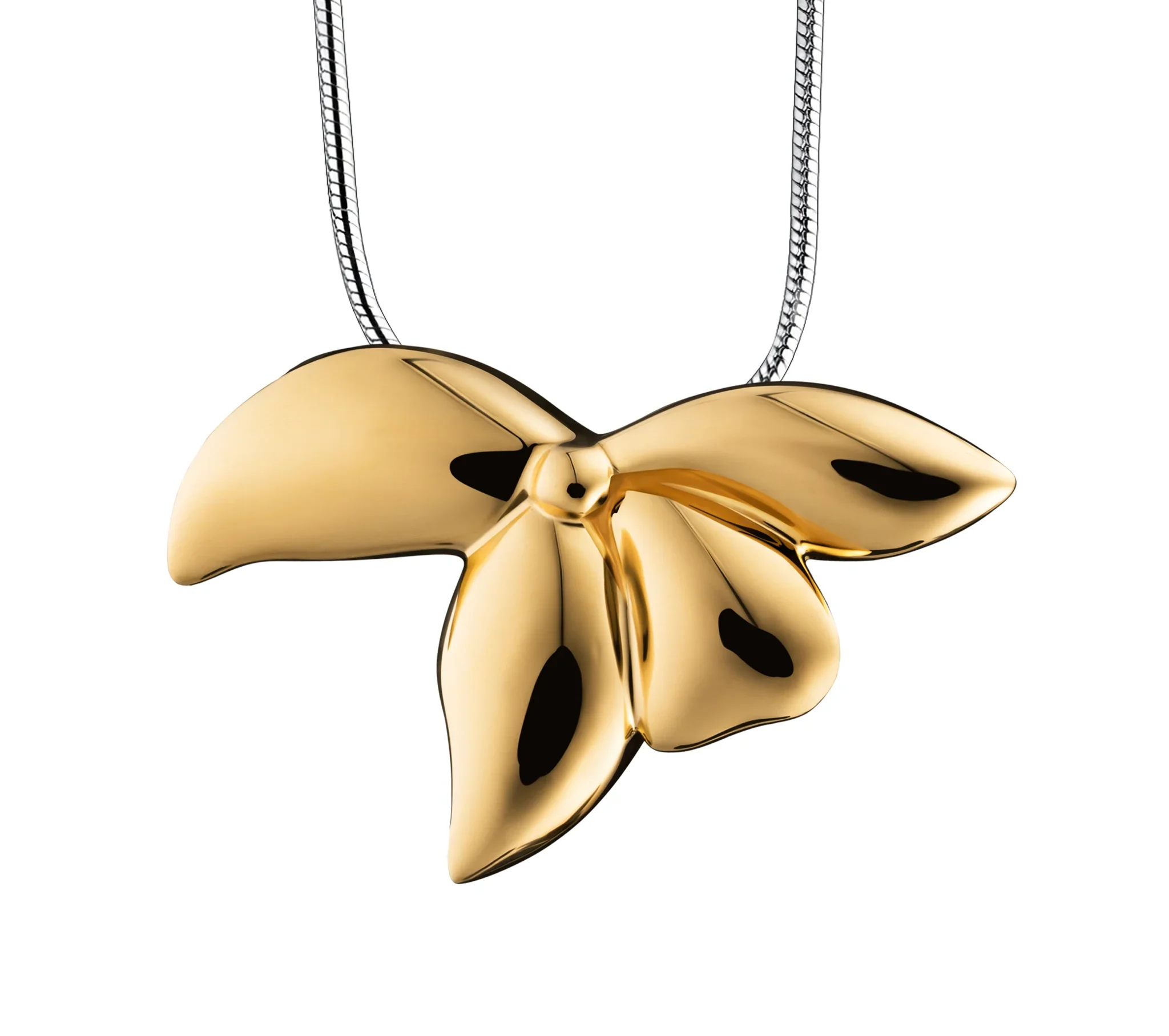 Orchid™ Orchidee Asche Anhänger vergoldet mit Halskette