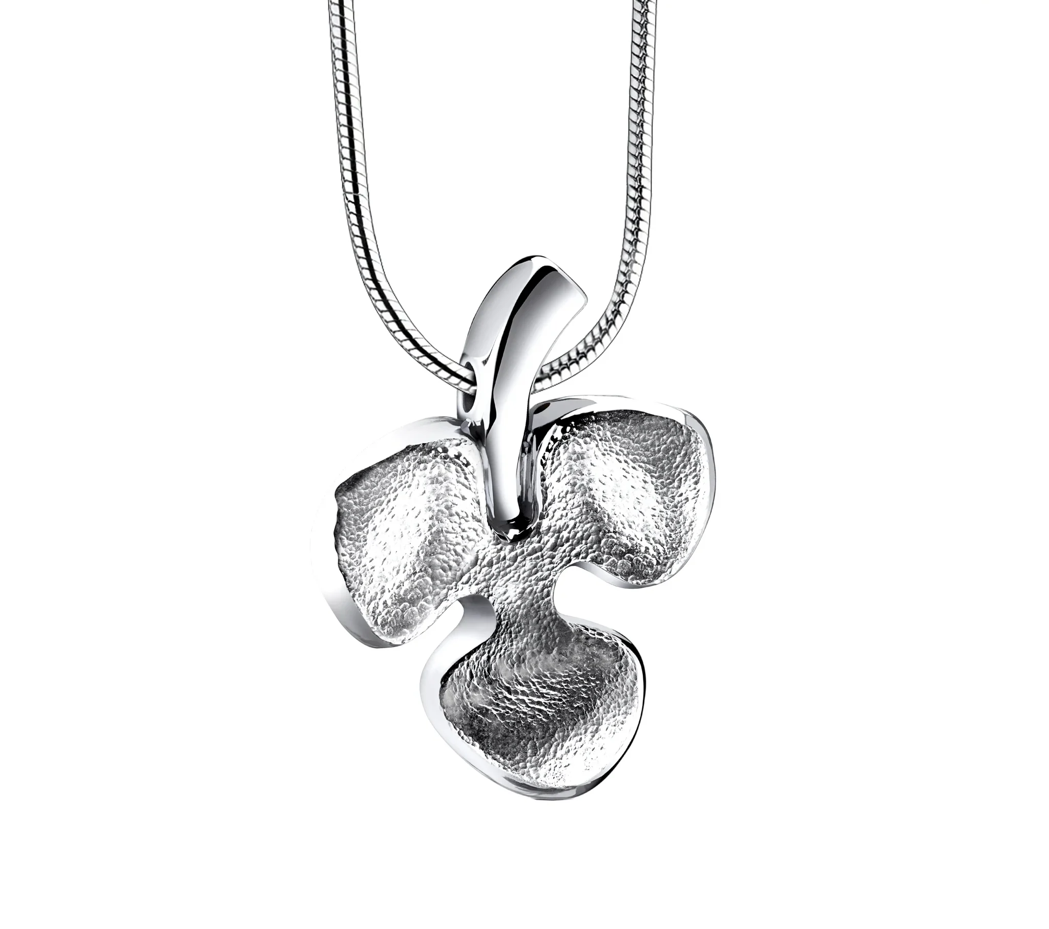 Shamrock™ Kleeblatt Asche Anhänger Silber mit Halskette