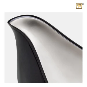 LoveBird™ große Urne Vogel Midnight & gebürstetes Silber – Bild 5