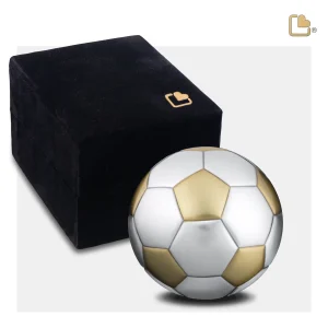 Football™ Mini-Urne Fußball gebürstetes Gold & Silber – Bild 4