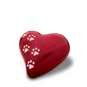 Medium Tierurne Herz Perlmuttrot