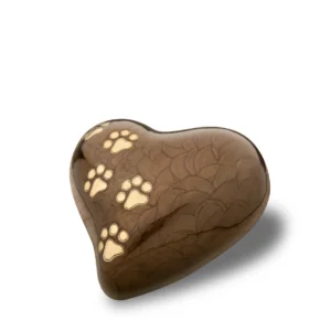 Medium Tierurne Herz Perlmutt Perlmuttbronze