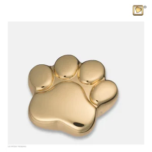 LovePaw™ Mini-Tierurne Pfotenabdruck poliertes Gold – Bild 4