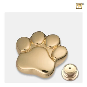 LovePaw™ Mini-Tierurne Pfotenabdruck poliertes Gold – Bild 3