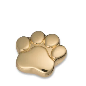 LovePaw™ Mini-Tierurne Pfotenabdruck poliertes Gold