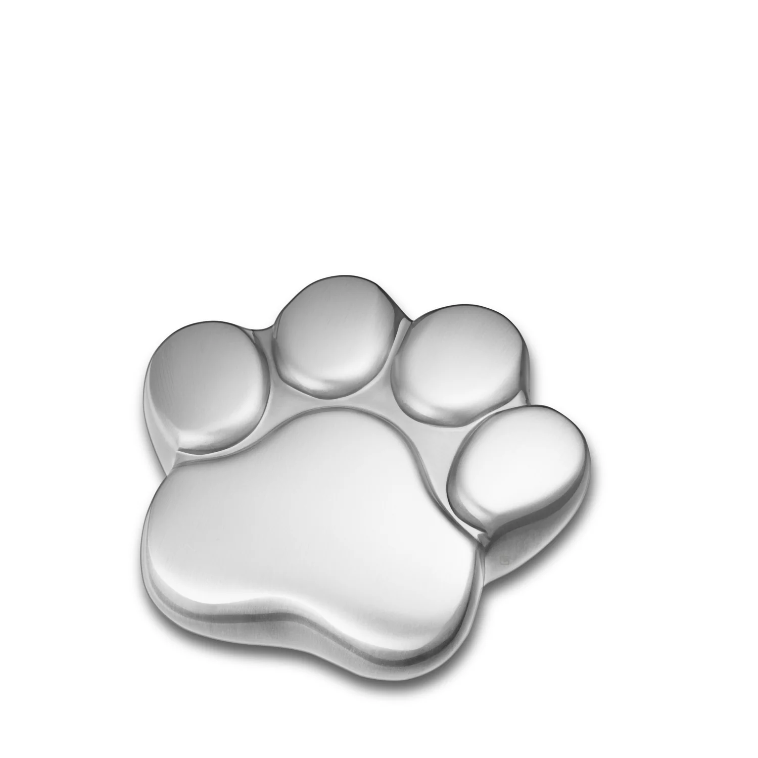 LovePaw™ Mini-Tierurne Pfotenabdruck gebürstetes Silber