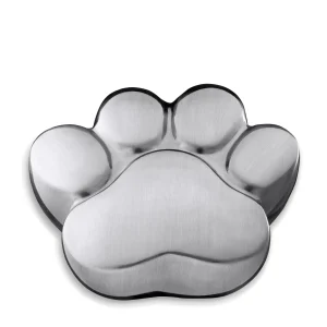LovePaw™ medium Pfotenabdruck Tierurne gebürstetes Silber
