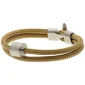 Herren-Aschearmband Cord Goldsand & Edelstahl