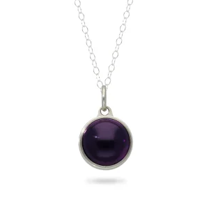 Asche Anhänger / Ascheschmuck Amethyst Edelstahl