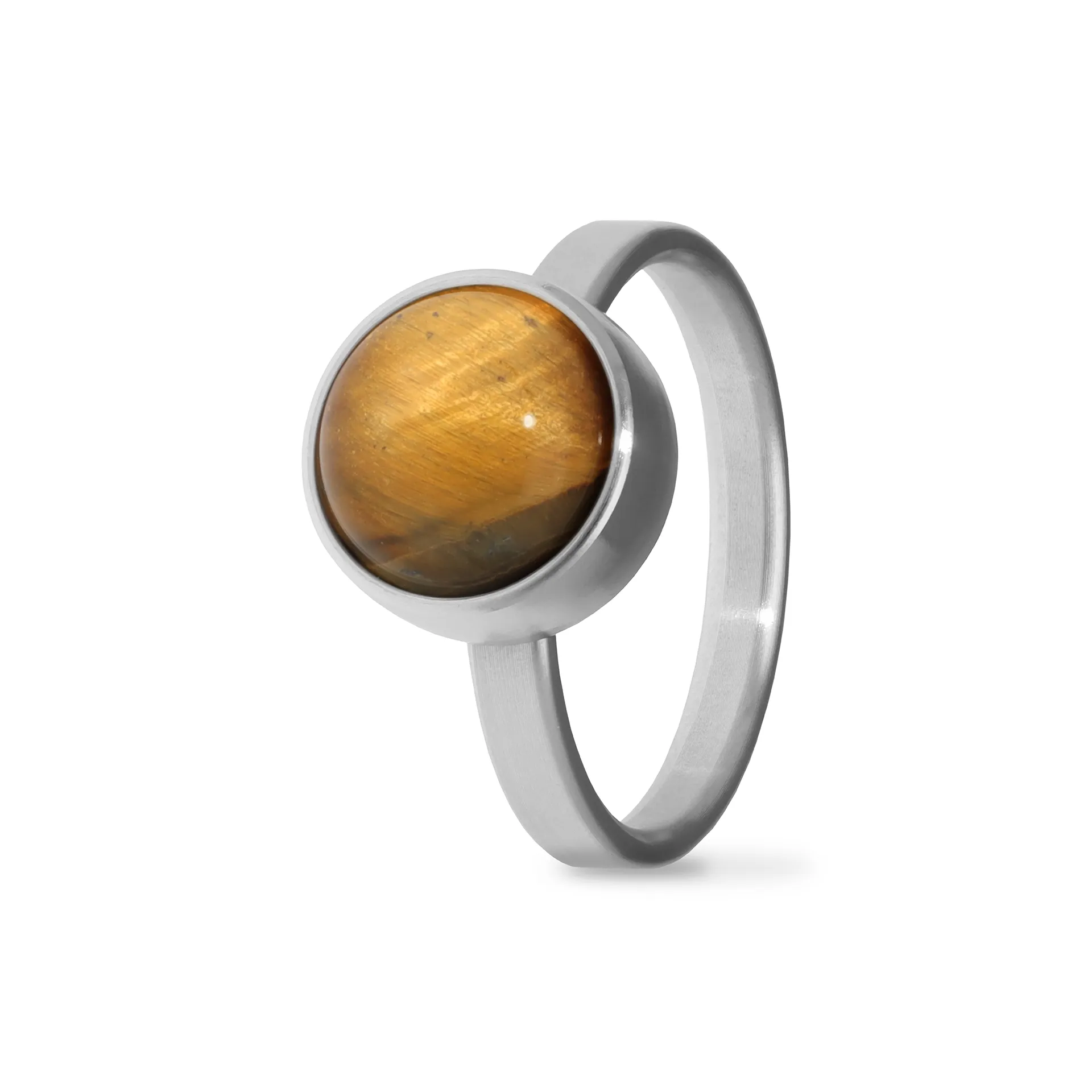 Asche Ring / Ascheschmuck Tigerauge Edelstahl