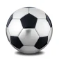 Football™ große Fußball Urne mattschwarz & gebürstetes Silber