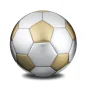 Football™ große Fußball Urne gebürstetes Gold & Silber