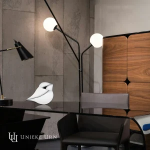 SoulBird™ große Urne Vogel poliertes Silber (Vogelmännchen) – Bild 6