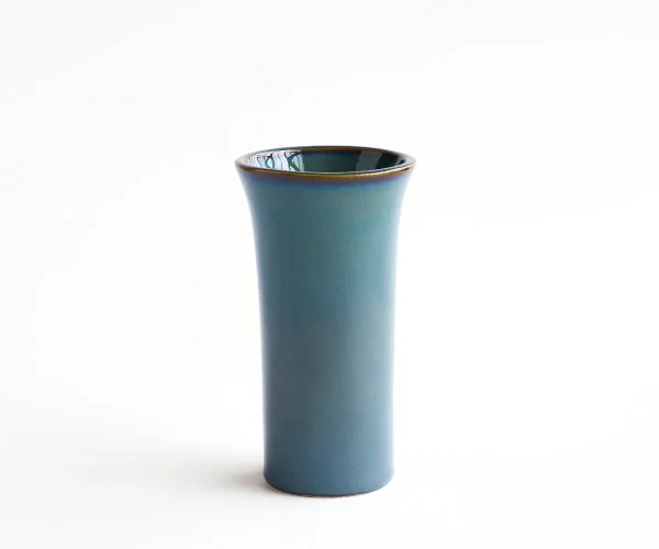 Keramisch vaasje Tulipa groen & blauw keramiek