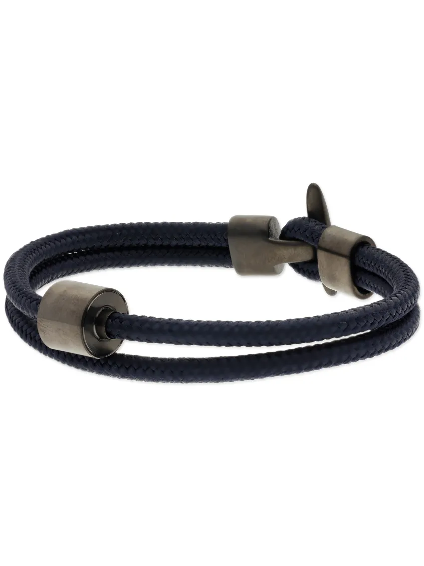 Herren-Aschearmband Cord Marineblau - Black Edition