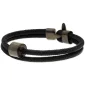 Herren-Aschearmband Cord Schwarz - Black Edition