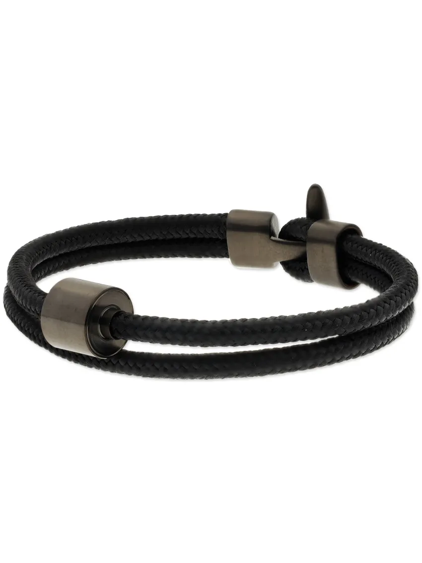 Herren-Aschearmband Cord Schwarz - Black Edition