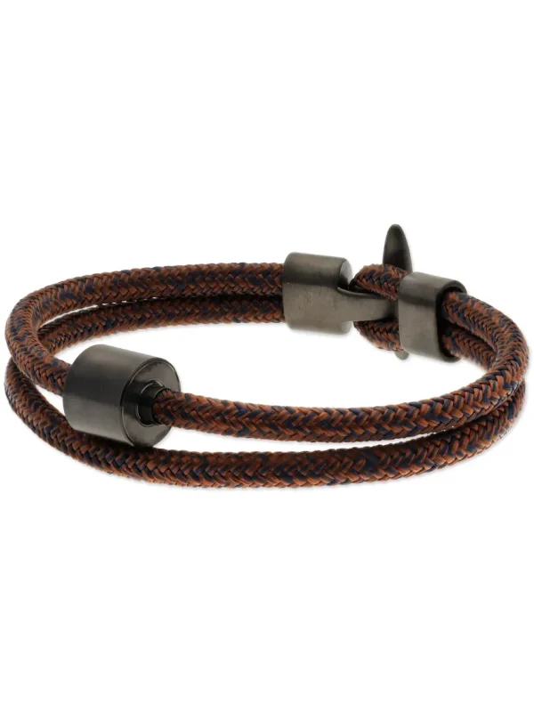 tb-be-bc5 Herren-Aschearmband Cord Braun-Blau - Black Edition