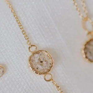 Round as armband/assieraad goud set
