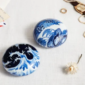 Royal Delft Memento Blue Pebble The Wave mini urn overzicht