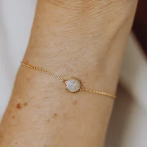 Round as armband/assieraad goud