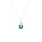 Birthstone Asche Anhänger August grüner Peridot Edelstahl
