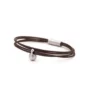 Charm Aschearmband bronze Leder Edelstahl