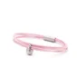 Charm Aschearmband rosa Leder Edelstahl