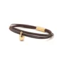 Charm Aschearmband bronze Leder vergoldet