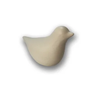 Keramische mini-urn vogel beige profil