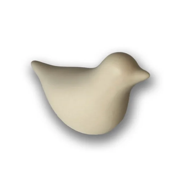 Keramische mini-urn vogel beige