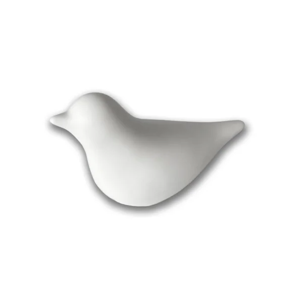 Keramische mini-urn vogel wit profil
